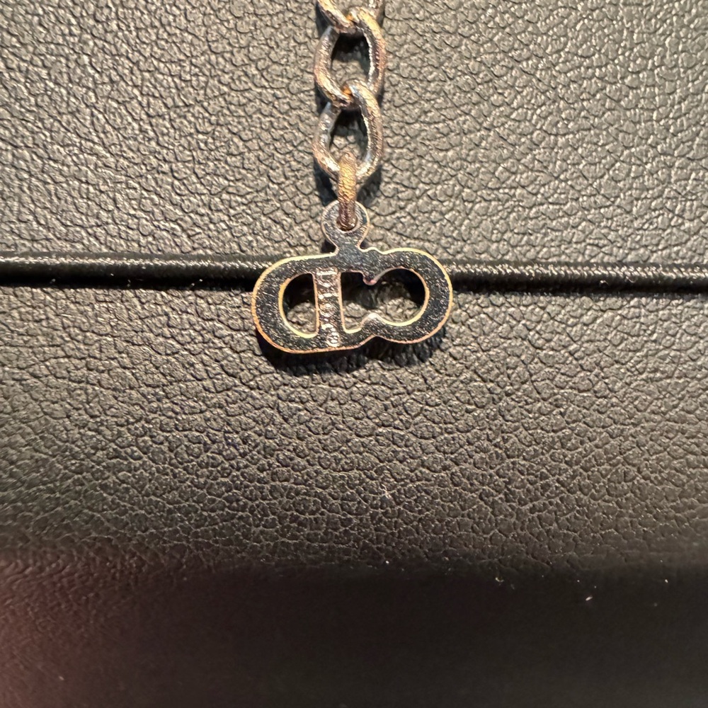 Dior Classic Pink Rectangular Pendant Necklace - image 8